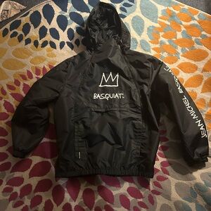 Basquiat x Jean-Michel Basquiat Black Windbreaker Jacket